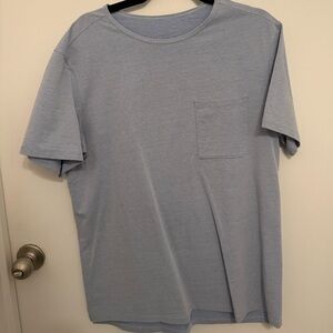 Lululemon Pocket Tee Short Sleeve T-Shirt Light Blue Men’s Large